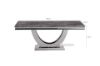 Picture of [FLOOR MODEL CLEARANCE] NUCCIO 180 Marble Top Stainless Steel Dining Table (Dark Grey)