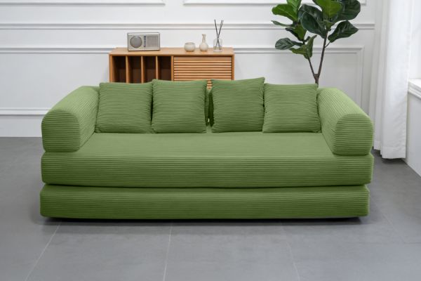 Picture of SINDARA Modular Compressed Sofa/Folding Sofa Bed Range (Green) - Loveseat