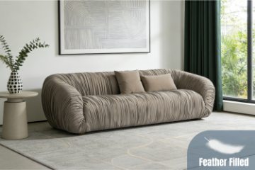 Picture of MOCHA 4 Seater Feather Filled Farbic Sofa