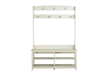 Picture of ELLIS Hall Tree with Shoe Bench, Coat Rack & Shelves (125x40x175)