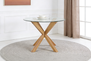 Picture of POLO Glass Round Dining Table - D120