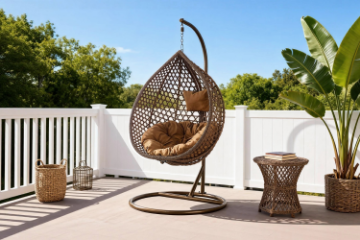 Picture of DAKOTA Rattan Outdoor Hanging Egg Chair (Brown)