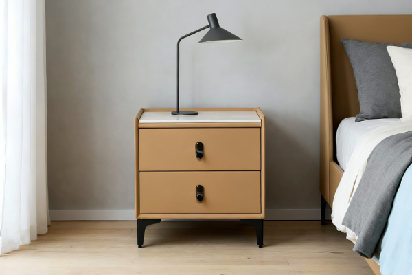 Picture of SHELL DREAM Sintered Stone 2-Drawer Bedside Table