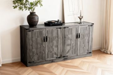 Picture of DORN 4-Door Storage Cabinet with Shelves (Grey)