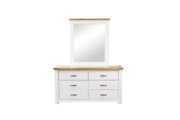 Picture of BRAMPTON 6-Drawer Solid Wood Dresser with Mirror