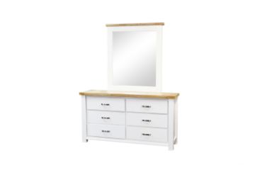 Picture of BRAMPTON 6-Drawer Solid Wood Dresser with Mirror