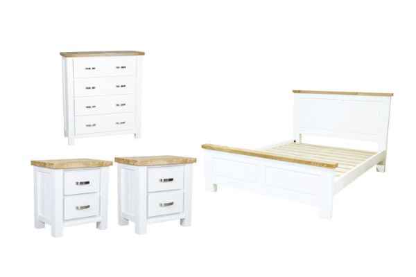 Picture of BRAMPTON Solid Wood Bedroom Combo Set in Queen Size - 4PC Combo