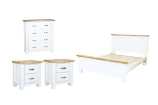 Picture of BRAMPTON Solid Wood Bedroom Combo Set in Super King Size - 4PC Combo