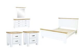 Picture of BRAMPTON Solid Wood Bedroom Combo Set in Super King Size - 5PC Combo