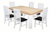 Picture of BRAMPTON 7PC Solid Wood Dining Set with Vegan Leather Chairs - 180 Table