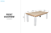 Picture of BRAMPTON 7PC Solid Wood Dining Set with Vegan Leather Seat Chairs - 180 Table