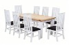 Picture of BRAMPTON 9PC Solid Wood Dining Set with Vegan Leather Seat Chairs - 210 Table