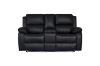 Picture of MARVIN Air Leather Manual Reclining Sofa Range (Black) - 2 Seat with Cup Holders and Storage (2RRC)