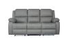 Picture of MARVIN Air Leather Manual Reclining Sofa Range with LED & Console & Wireless Charger (Grey)
