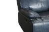 Picture of SOMIA Top-Grain Leather Manual Reclining Sofa Range (Dark Blue)