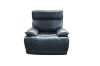 Picture of SOMIA Top-Grain Leather Manual Reclining Sofa Range (Dark Blue) - 1 Seat Recliner Chair (1R)