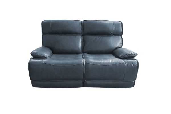 Picture of SOMIA Top-Grain Leather Manual Reclining Sofa Range (Dark Blue) - 2 Seat Recliner Sofa (2RR)