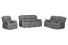 Picture of MARVIN Air Leather Manual Reclining Sofa Range (Grey) - 3RRC+2RRC Sofa Set