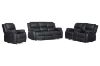 Picture of MARVIN Air Leather Manual Reclining Sofa Range (Black) - 2 Seat with Cup Holders and Storage (2RRC)