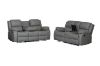 Picture of MARVIN Air Leather Manual Reclining Sofa Range (Grey) - 3RRC+2RRC Sofa Set