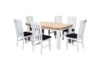 Picture of BRAMPTON 180/210 7PC/9PC Solid Wood Dining Set with Vegan Leather Chairs