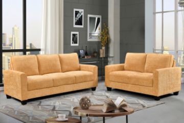 Picture of ANTONIA 3/2/1 Seater Fabric Sofa Range (Yellow)