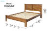 Picture of BAYARD Solid Pine Wood Bed Frame - Single