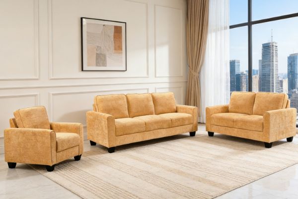Picture of ANTONIA Fabric Sofa Range (Yellow) - 3+2+1 Sofa Set