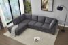 Picture of LIBERTY PREMIUM Chenille Fabric Sectional Sofa with Storage Ottoman (Dark Grey)