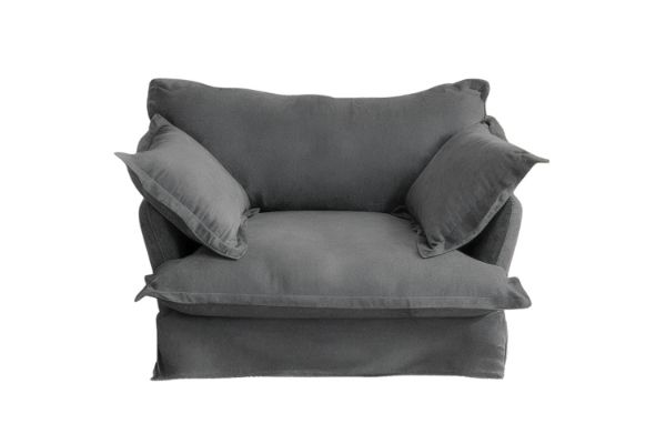 Picture of CAVINAS 3/2/1 Seater Fabric Sofa Range (Dark Grey) - 1 Seater
