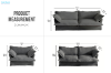 Picture of CAVINAS  3.5 Seater Fabric Sofa (Dark Grey)