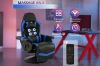 Picture of ZESTIE 360° Swivel Adjustable Height Massage Gaming Recliner Chair with Cupholder and Side Pocket (Blue & Black)