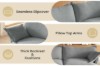 Picture of CAVINAS 1.5 Seater Fabric Sofa with Removable and Washable Covers (Grey)