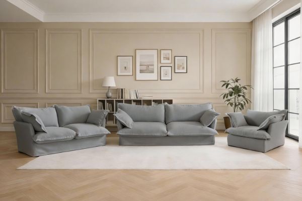 Picture of CAVINAS 3/2/1 Seater Fabric Sofa Range (Grey) - 3+2+1 Sofa Set