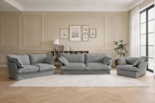 Picture of CAVINAS 3.5/2.5/1.5 Seater Fabric Sofa Range (Grey) - 3.5+2.5+1.5 Sofa Set