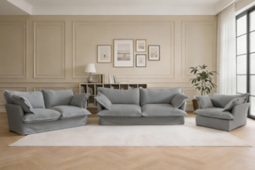 Picture of CAVINAS 3/2/1 Seater Fabric Sofa Range with Removable and Washable Covers (Grey)