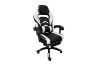 Picture of MOXIE 360° Swivel Adjustable Height Gaming Recliner Chair  (White & Black)