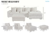 Picture of WINSTON Premium Fabric Modular Sectional Sofa with Ottoman (Beige) -  Chaise Facing Right with Ottoman (4PC Set)