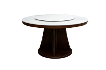 Picture of AURELIO D130 Microcrystalline Stone Top Round Dining Table With Lazy Susan