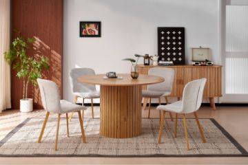 Picture of MESAS D120 Metal-Reinforced Pedestal Dining Table