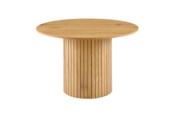 Picture of MESAS D120 Metal-Reinforced Pedestal Dining Table with Hidden Shelf