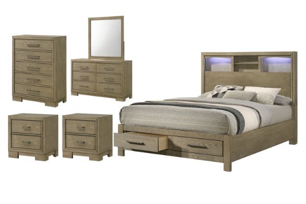 Picture of KENORA Bedroom Combo Set in Queen Size - 6PC