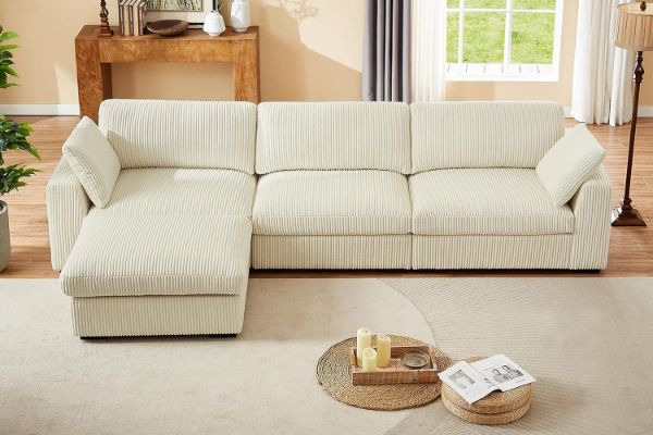 Picture of [FLOOR MODEL CLEARANCE] KENLIS Corduroy Modular Sectional Sofa