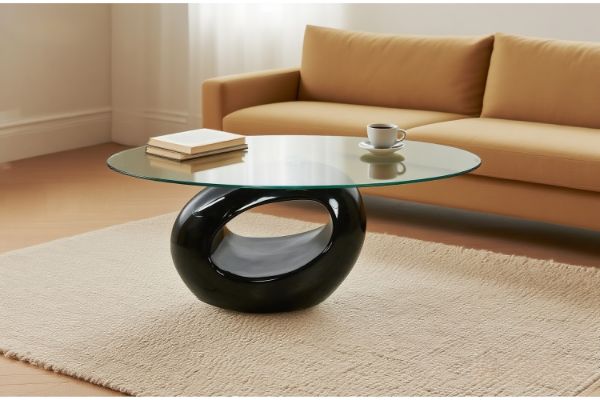 Picture of  [FLOOR MODEL CLEARANCE] JUPITER Fiber Glass Coffee Table (Black)