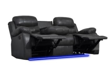 Picture of  [FLOOR MODEL CLEARANCE]  GAVIN 3 Seat with Drop Down Cup Holders & Wireless Charger Manual Reclining Sofa (3RRC)