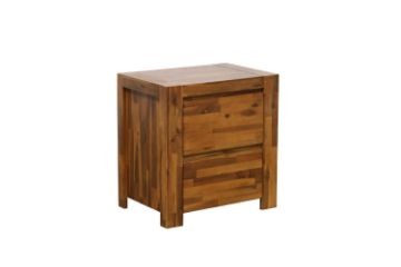 Picture of  [FLOOR MODEL CLEARANCE] MALAGA 2-Drawer Bedside Table (Brown)