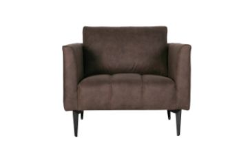 Picture of (FLOOR MODEL CLEARANCE) BARTLET 1 Seater Chocolate Air Leather Sofa