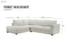 Picture of (FLOOR MODEL CLEARANCE) HEARTLAND Feather Filled Fabric Sectional Sofa - Chaise Facing Right
