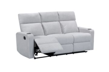 Picture of (FLOOR MODEL CLEARANCE) KIMMO 3 Seater Manual Reclining Sofa Range with Cup Holders