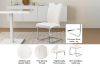 Picture of  [FLOOR MODEL CLEARANCE] EDAN High Back Dining Chair with Chromed Base (Pearl White)